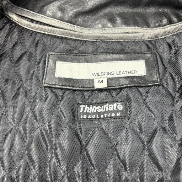 Wilsons Leather Womens Black Jacket With Thinsulate Insulation M Size